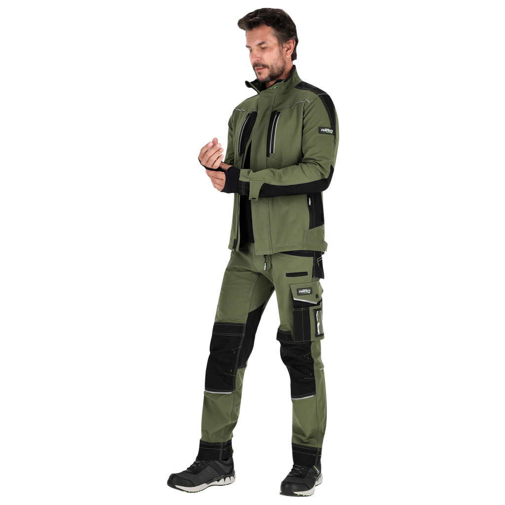 Hanorac de lucru STRETCH LINE Olive STALCO PERFECT 