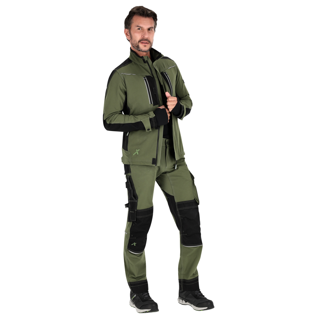Hanorac de lucru STRETCH LINE Olive STALCO PERFECT 