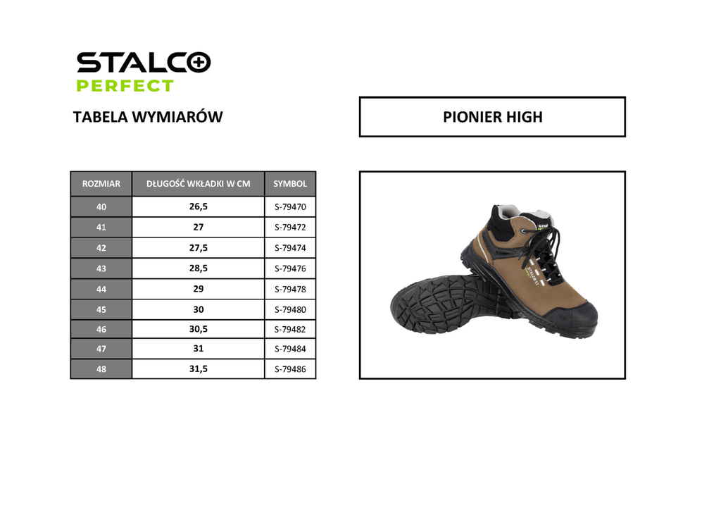 Ghete din piele PIONIER HIGH S3S STALCO PERFECT