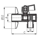 Robinet colțar Ferro Z1238KF 1/2”x3/8”, cu bilă, filtru și manetă metalică