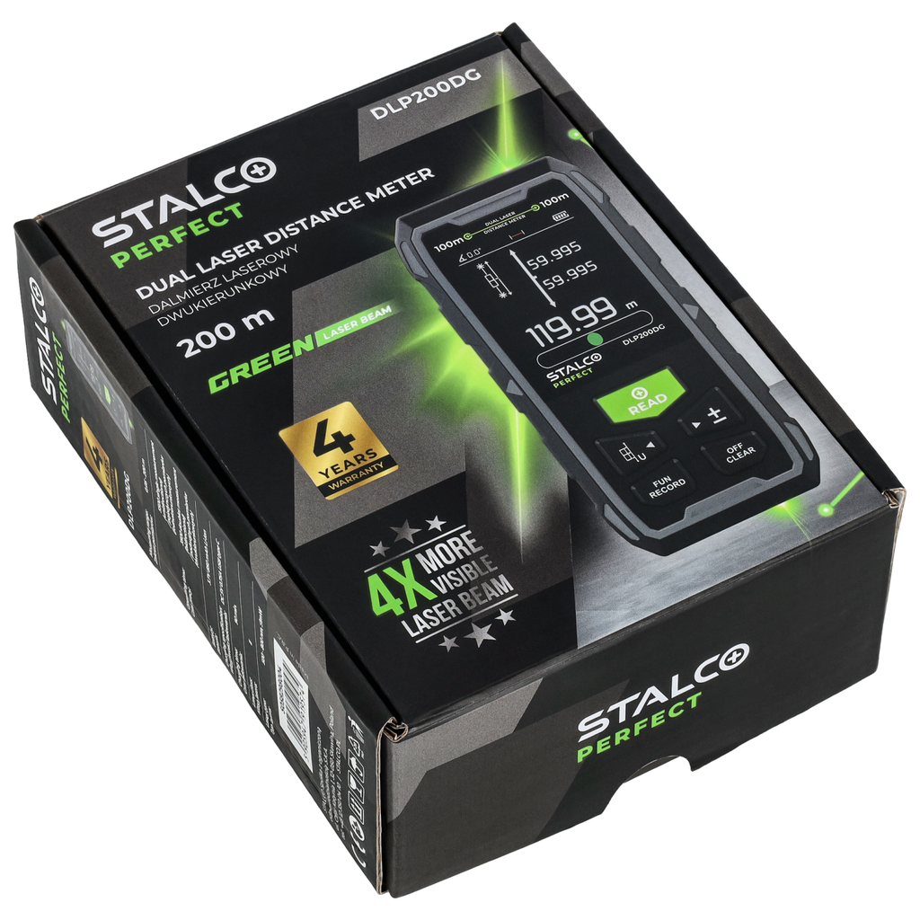 Telemetru laser bidirecțional DLP200DG 2x100m STALCO PERFECT S058298004