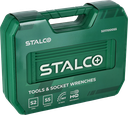 Set scule multifuncționale 1/2”+1/4” 55 buc clichet 90t ambalaj BMC STALCO S011100055
