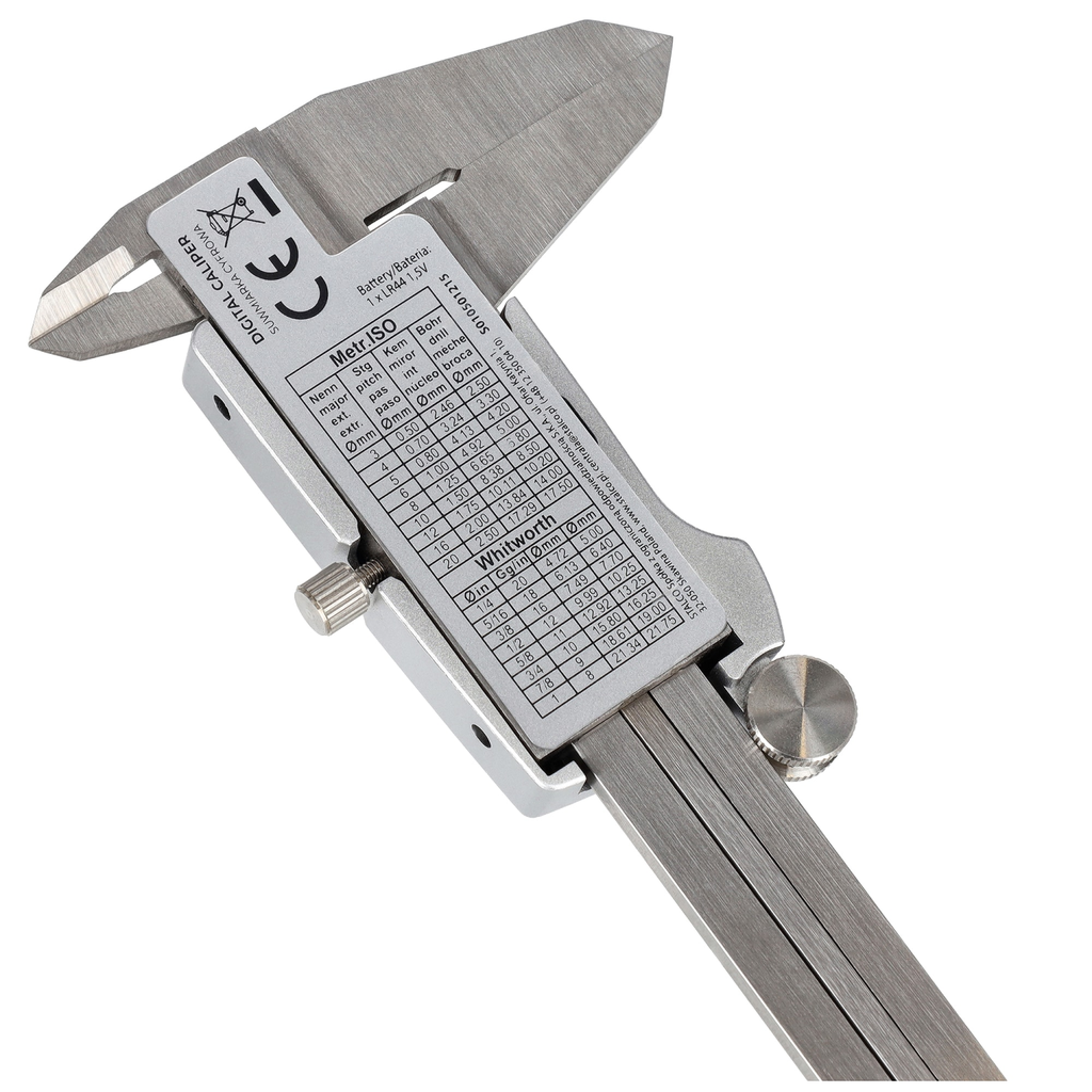 Șubler digital 0-150 mm, precizie 0,01 mm 1,5 V STALCO S010501215