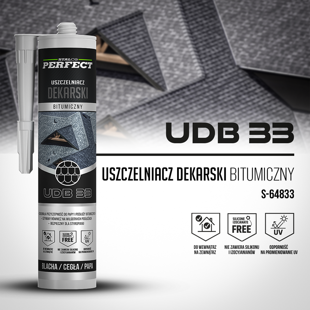 Etanșant bituminos pentru acoperiș 280 ml negru Stalco Perfect S-64833