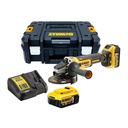 Polizor unghiular fără perii Dewalt  DCG405P2 cu încărcător 2 acumulatori Li-Ion 18V 125 mm