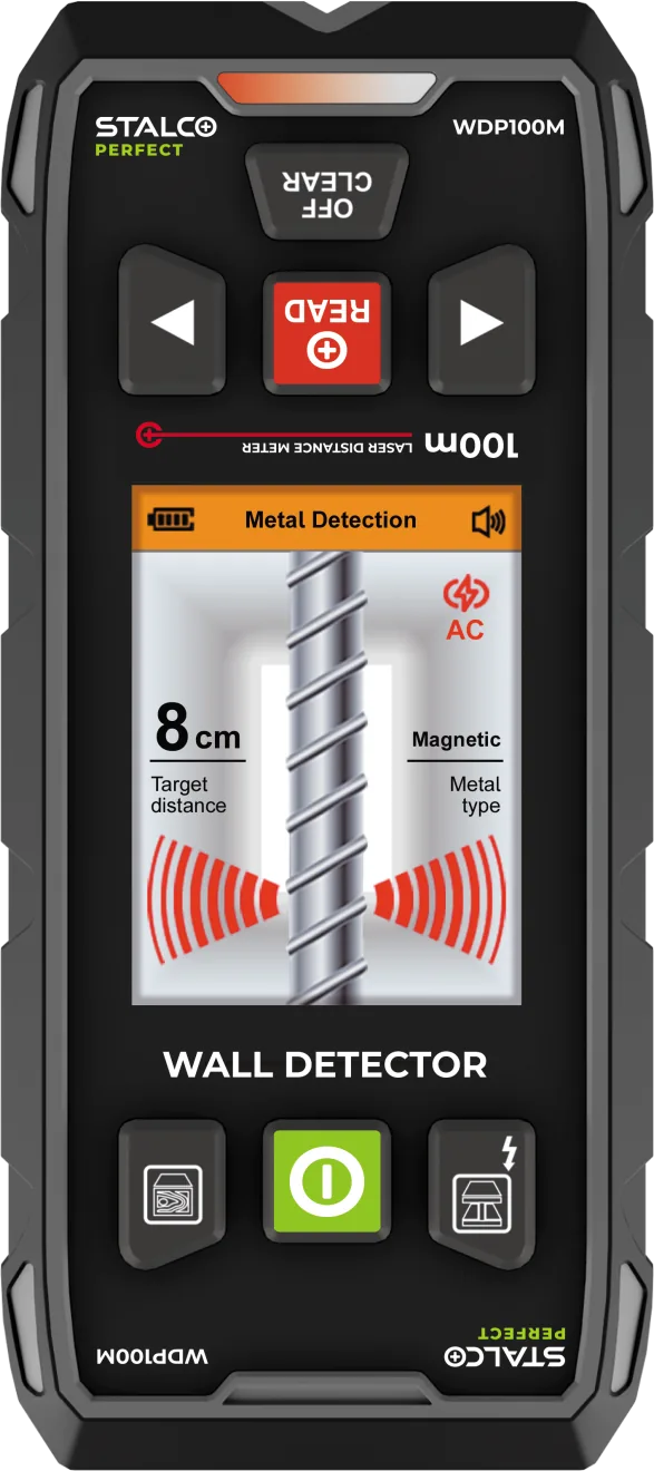 Detector de perete multifuncțional WDP100M 100m STALCO PERFECT S058198001