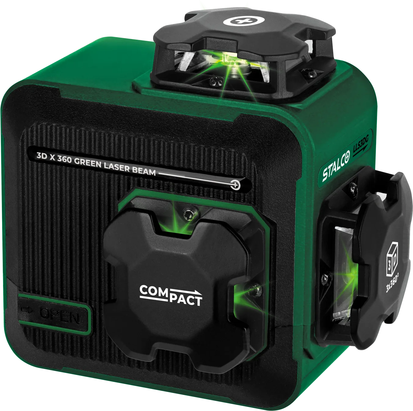 Nivelă laser în cruce 3D LLS3DG verde STALCO S058597004