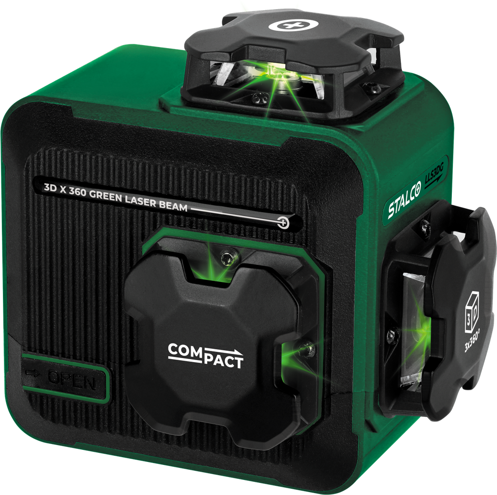Nivelă laser în cruce 3D LLS3DG verde STALCO S058597004