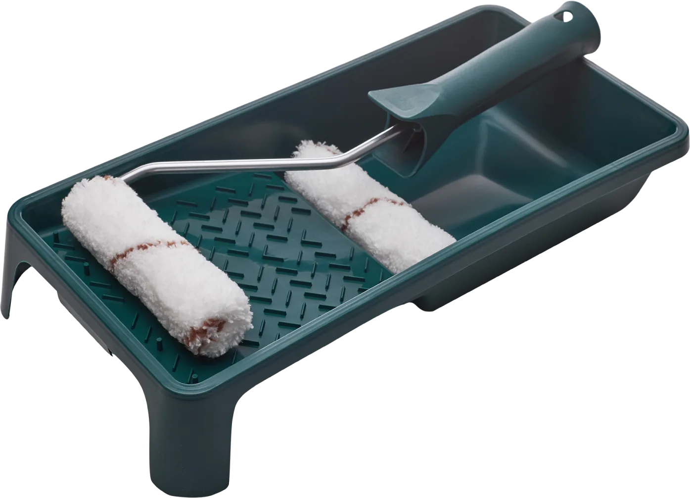 Set de lăcuit - Tavă Microfaser LEMN 150 x 290 mm, mâner 100 / ø6 mm, 2 x Microfaser 100 mm STALCO S-38917