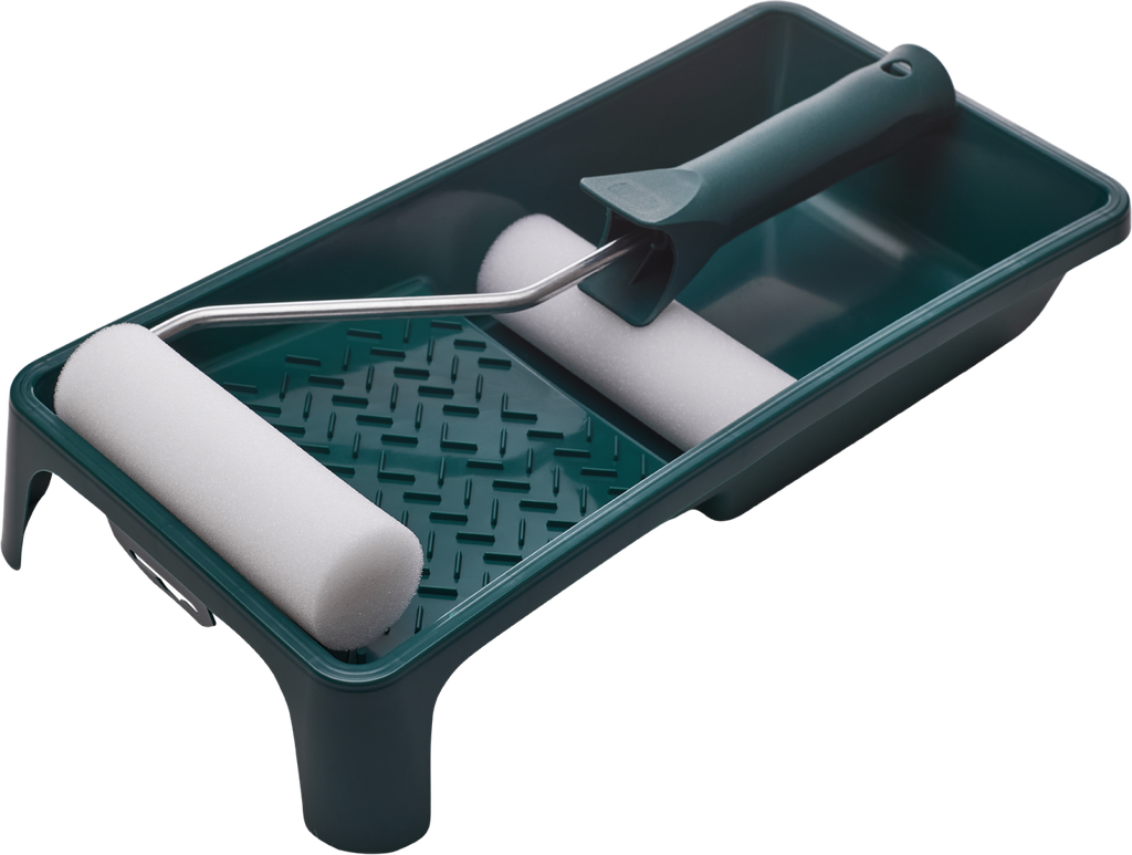 Set de vopsit - Tavă Moltopren ACRYL 150 x 290 mm, mâner 100 / ø6 mm, 2 x Moltopren 110 mm STALCO S-38919