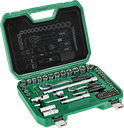 Set chei tubulare, ambalaj BMC, 84 piese, clichet 1/2˝ 1/4˝ 90 dinți STALCO S011100084