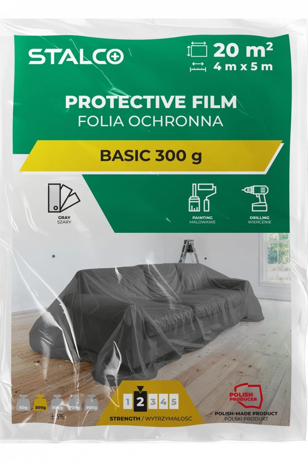 Folie de protecție BASIC 4x5m 300g STALCO S043147630