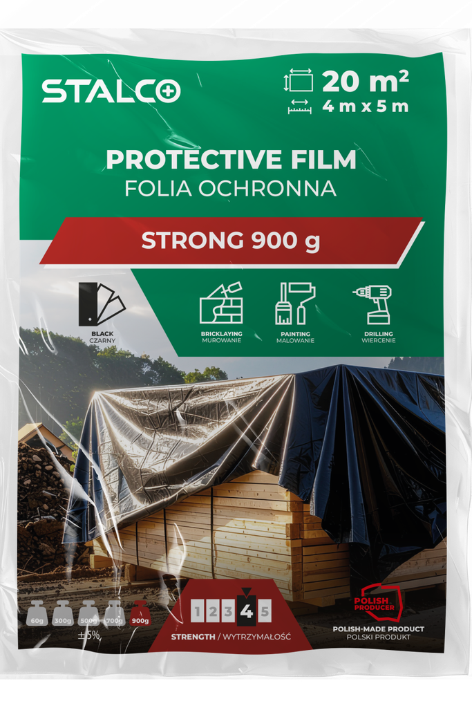 Folie de protecție STRONG 4x5m 900g STALCO S043147650