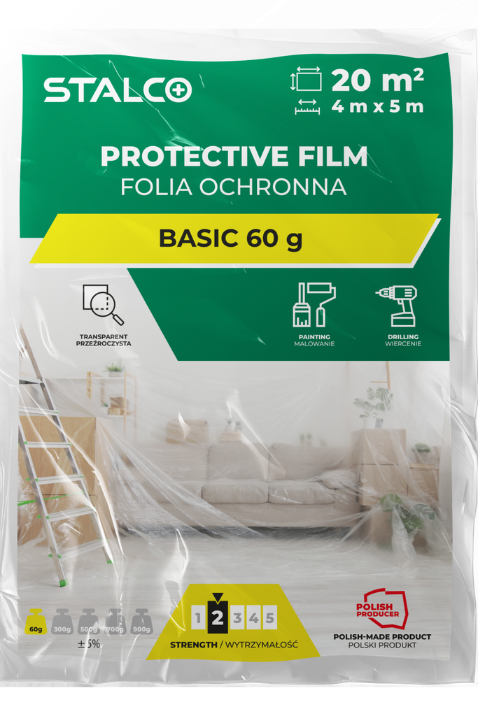 Folie de protecție BASIC 4x5m 60g STALCO S043147620