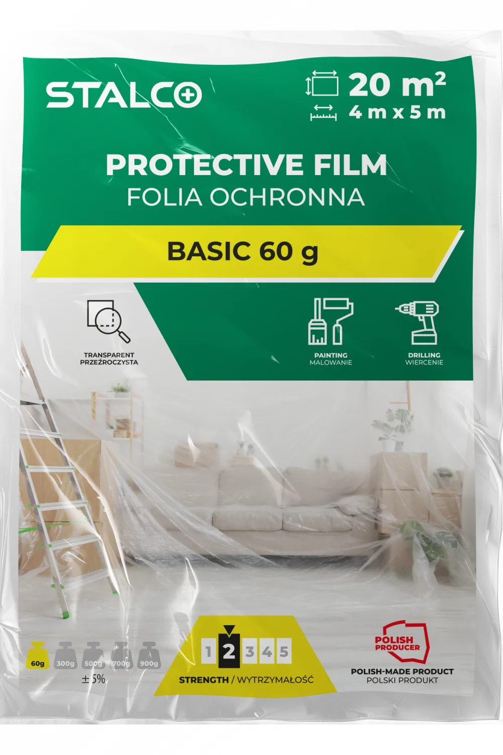 Folie de protecție BASIC 4x5m 60g STALCO S043147620
