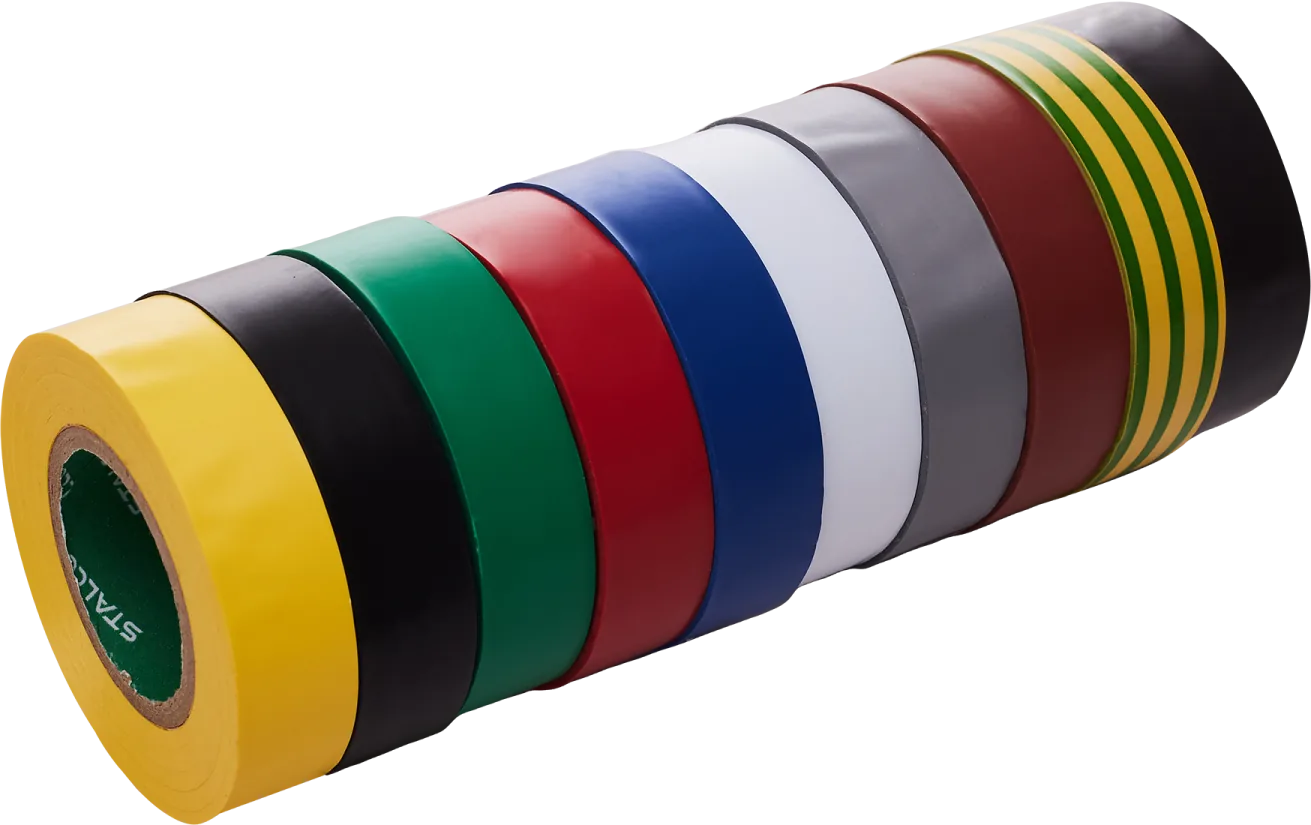 Bandă izolatoare 19 mm x 20 m pachet de 10 STALCO amestec