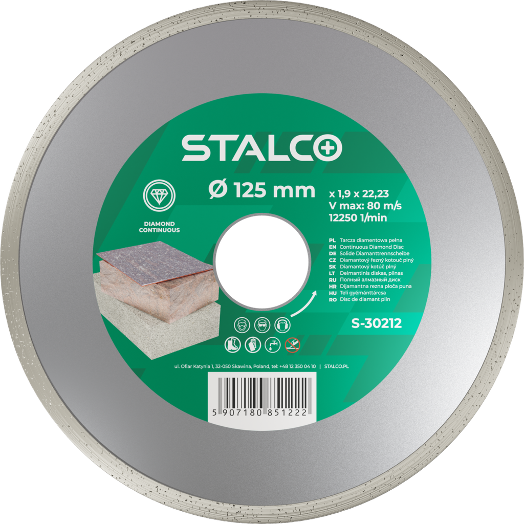 Disc diamantat continuu pentru ceramică 22.23 mm Stalco