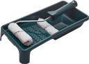 Set de lăcuit - Tavă Microfaser LEMN 150 x 290 mm, mâner 100 / ø6 mm, 2 x Microfaser 100 mm STALCO S-38917