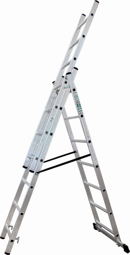 [IZOSTLS40557] Scară industrială 150 kg 3 elemente x 9 trepte, 14,0 kg, 5292 mm STALCO S-40557