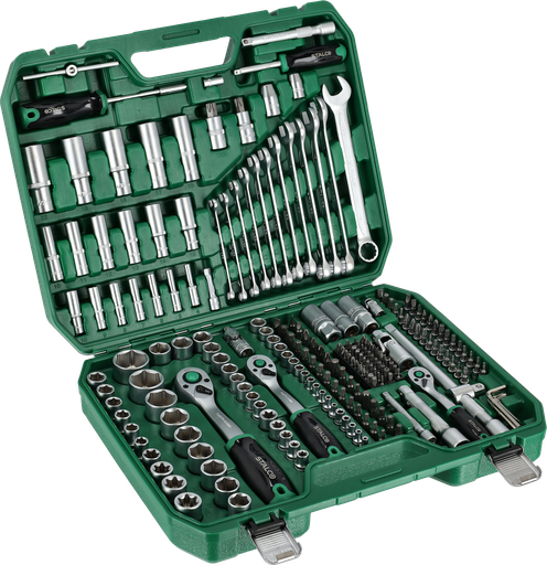 [IZOSTLS011100219] Set de chei tubulare și combinate 1/2”+3/8”+1/4”, 219 buc. 90T, BMC STALCO S011100219